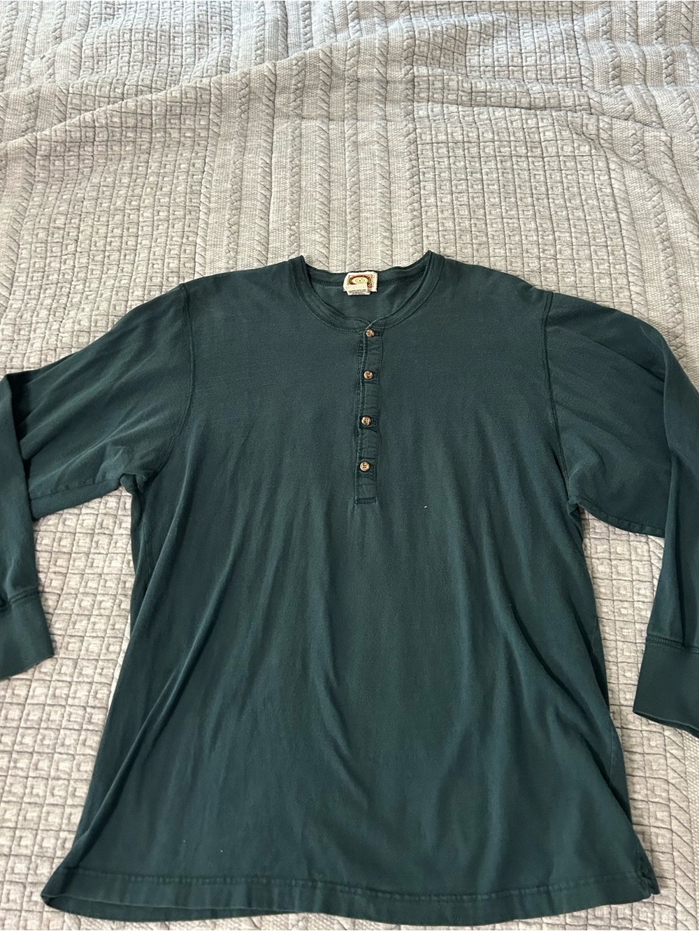 Vintage Banana Republic Dark Green Long-Sleeve Henley Shirt